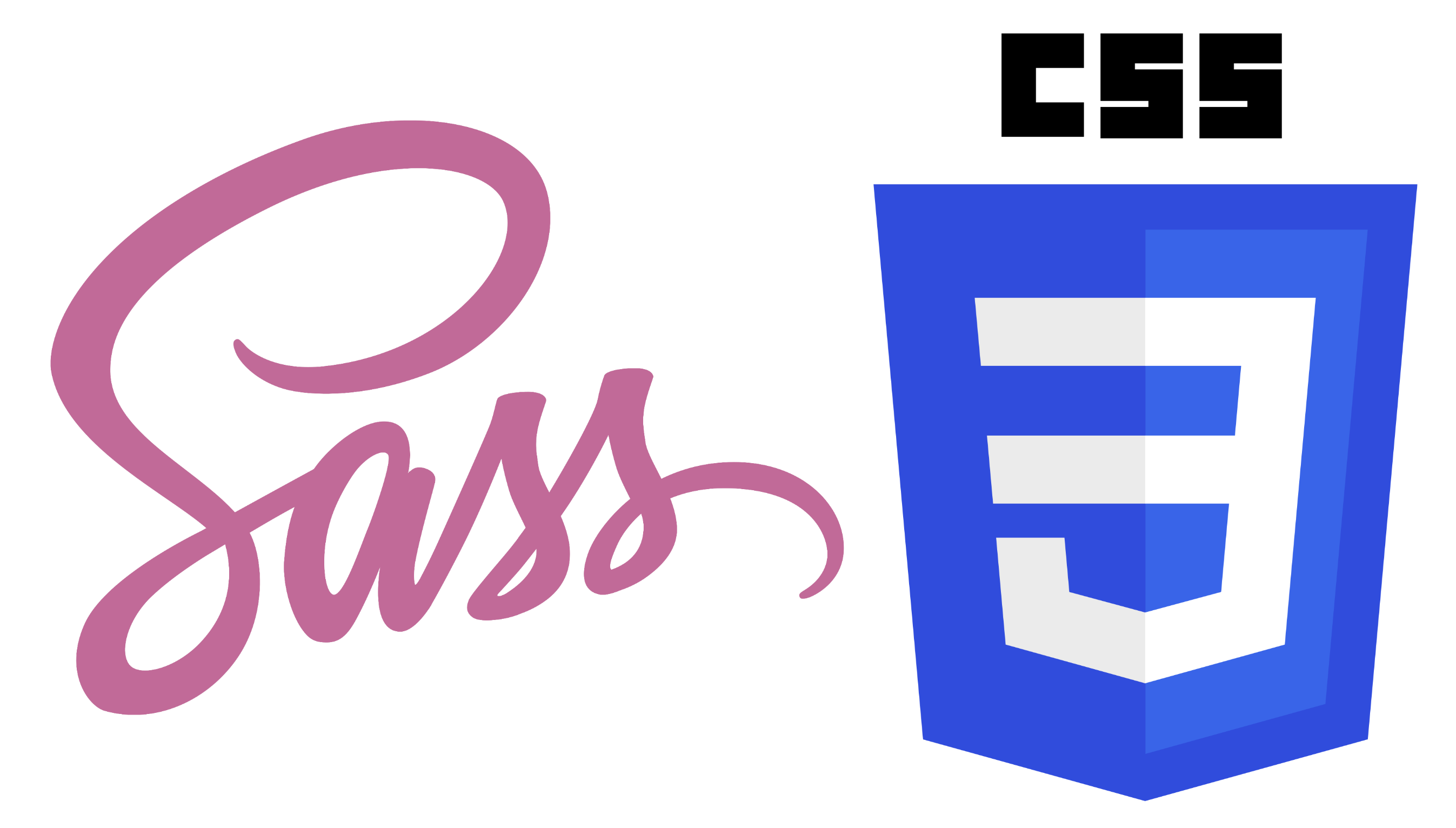 The Sass and CSS logos
