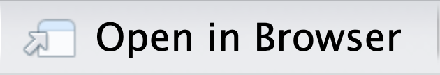 A button found on the top left-hand side of the RStudio viewer window that says 'Open in Browser' next to a small browser window icon with an arrow pointing up and to the right.